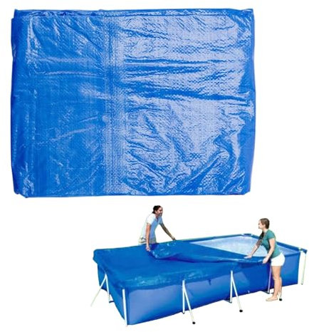 Cubierta De Piscina Azul Rectangular para Piscina De Gound, Cubierta Protector De Piscina Plegable, Accesorios De Piscina Impermeables Y A Prueba De Polvo para El Jardín De Verano, 160 X 170 Cm