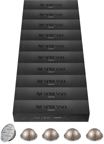 NESPRESSO VERTUO Arondio 100 Kaffeekapseln | Arabica & Robusta Kaffee, Mittlere Röstung, Intensität 6, Ideal für Gran Lungo