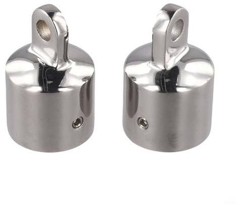Shophubio Tapas externas de acero inoxidable 316 para marco superior Bimini, accesorios de barco de grado marino resistentes, soportes de soporte de toldo de yate resistentes al agua salada (30 mm)