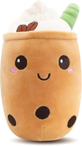 CUEMOON Bubble Tea Kuscheltier 24 cm, Kawaii Plüschtier, Kissen Süße Plüschtiere für Mädchen und Jungen