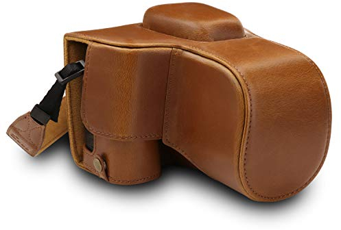 Megagear MG1537 Nikon D3500 Ever Ready Leather Camera Case and Strap - Light Brown