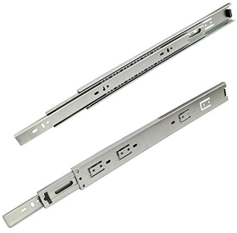 AERZETIX: Coppia di Guide scorrevoli per Guida Binari cassetti, Uscita Totale, 45mm, 45 kg (40cm)