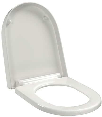 vidaXL Soft-Close Toilet Seat with Quick-Release Design White Square