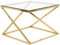Beliani Table d'Appoint Carrée 60 cm avec Plateau en Verre et Cadre en Métal Doré au Style Moderne et Glamour