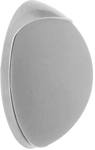 WAGNER Design-Wand-Türstopper SCREW OR GLUE/Schrauben oder Kleben - Durchmesser Ø 30 x 12 mm, Metall gebürstet, Edelstahloptik, Puffer thermoplastischer Kautschuk, grau, Designpreis - 15512511