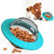 Ototon Distributeur de Nourriture Chien Jouet de Soucoupe Volante Snack Balle Outil Éducatif pour Chien Chiot Chat Alimentaire (Bleu)