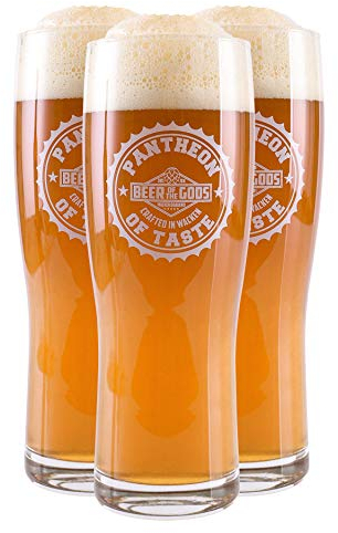 Wacken Brauerei 3er Set Stout Craft Beer Gläser Biergläser | Beer of the Gods | spülmaschinenfest 300 ml mit Eichstrich | Kraft Bier Glas für IPA - Pale Ale | Craft Beer Glasses Kit