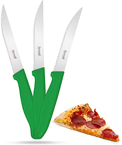 Fixwell® Allzweckmesser, grün I scharfes Universalmesser Wellenschliff, für Pizza, Brötchen & Co. – sehr langlebig, rostfrei | spülmaschinenfest & lebensmittelecht | 100% Made in Germany seit 1955