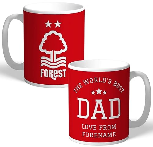 Nottingham Forest FC Personalised Worlds Best Dad 11oz Mug Fans, Great for Forest Football Supporters, Ceramic Tea Coffee Mug