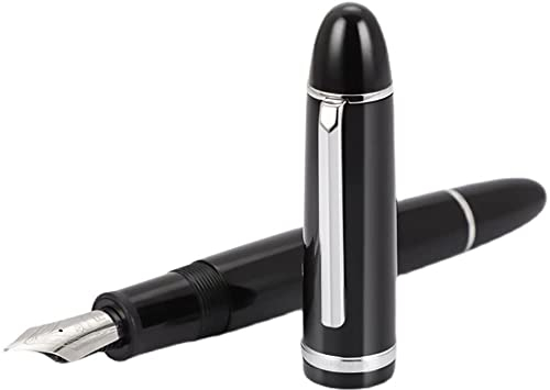 erofa Jinhao X159 Fine Nib Fountain Pen, Black Acrylic Big Size Writing Pen