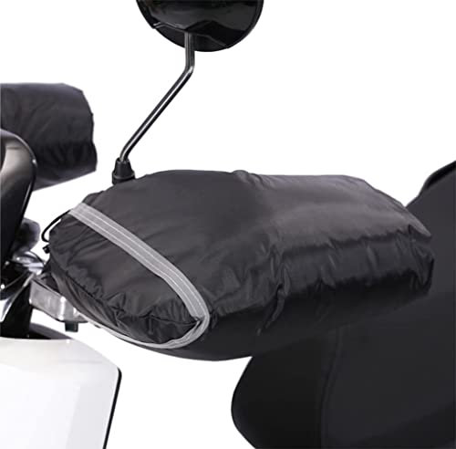 XINCHI Gants de Guidon de Moto étanches Manchons de Moto Chauffe-Guidon Coupe-Vent Hiver Scooter Gants de vélo Mitaines avec Grande Bouche pour Motos Scooters vélo motoneiges