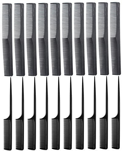 LALAFINA 40stücke Antistatische Kämme Haarschneidekamm Haarscherkamm Haarschnittzubehör Zubehör Für Männer Und Frauen Schwarz