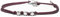 Nato Cuff - 925 Sterling Silber Doppelt gewickeltes Nylonarmband - handgefertigt in Frankreich - verstellbar - Herren und Damenschmuck (Weinrote)