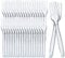 Tenedores Reutilizable Transparente, Cubiertos de Alta Resistencia,Duradero, Reutilizables para Actividades de Cumpleaños, Fiestas, Buffets,Bodas,Catering, Barbacoas 500pcs