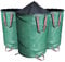 VOUNOT Pop Up Gartensack mit Griffen und Kordelzugverschluss 3er Set 150 L, Faltbarer Laubsack Selbstaufstellend Gartenabfallsack, Grün