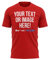 Personalised Text and Image T Shirt Mens Unisex Fit Any Colour or Font Top Tee, M, Red