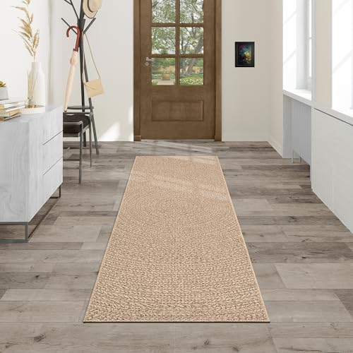 the carpet Kansas - robuster In- und Outdoor Teppich im natürlichen Jute-Look, wetterfest, geeignet für Terrasse und Garten, ca. 80 x 250 cm