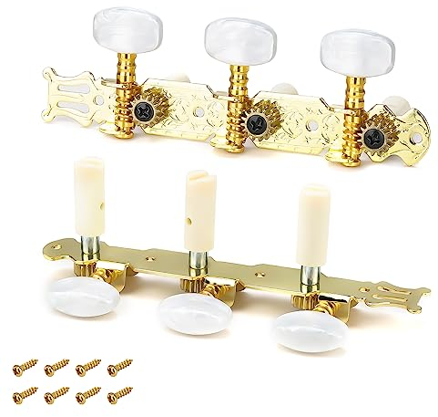 Fyihoxi Gitarren-Stimmwirbel Gitarren Mechaniken Gitarre Mechaniken Tuner klassischer Gitarren-Saiten Tuner Gitarren Saiten Stimmger Gitarren Stimmwirbel Metall Tuner für klassische Gitarre stimmen