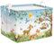Clastyle Wildtiere Kinder Wäschekorb mit Henkel Baumzweige Kleidung Spielzeug Aufbewahrungskorb Jungen Mädchen Aufbewahrungsbox für Babyzimmer Bad, Hirsche Fuchs Affe, 40*30*30 cm