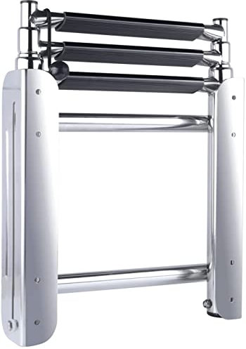 Stainless Steel Marine Boat Ladder 3-Steps Folding Telescoping Ladder Under Platform Slide Mount Boat Boarding Ladder Boat Accessories for Boat Yacht Swimming Pool