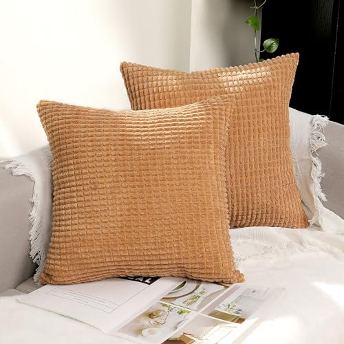 TAN.TOMI Kissenbezug 50x50, Kissenbezüge Kord Uni 2er Set, Kissenhülle Pillow Cover für Zierkissen Dekokissen Sofakissen Couchkissen in vielen Farben.