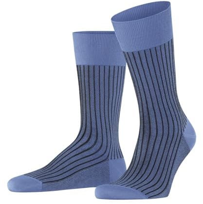 FALKE Herren Oxford Stripe Socken atmungsaktive Baumwolle verstärkte Herrensocken flache Naht für druckfreie Fußspitze gerippt besondere Brillanz Business Alltag 1 Paar | aus Fil d'Ecosse Baumwolle