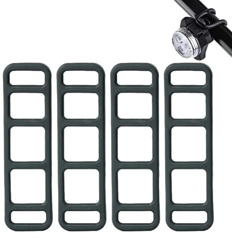 Geteawily Fahrrad-Silikonbänder, leichte Silikon-Befestigungsgurte für Licht-Sets – einfach zu installieren, kompaktes Zubehör, Befestigungsgurte