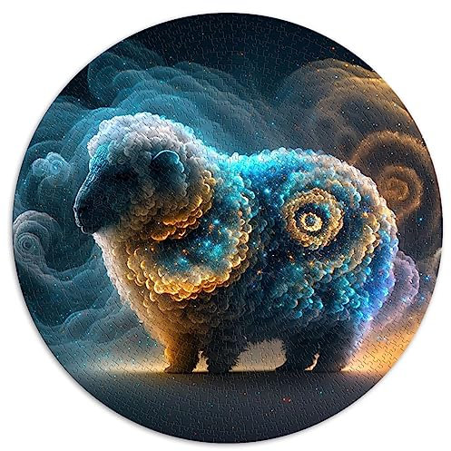 1000 Extra Large Piece Jigsaw Puzzle Sheep Spherical Jigsaw Puzzles 100% Recycled Cardboard 67.5x67.5cm