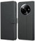 Leacckl Funda para Xiaomi Redmi A3, Funda Tipo Cartera de Piel, Funda Abatible con Tarjetero y Hebilla Magnética, Funda de Piel Tipo Libro, Negro