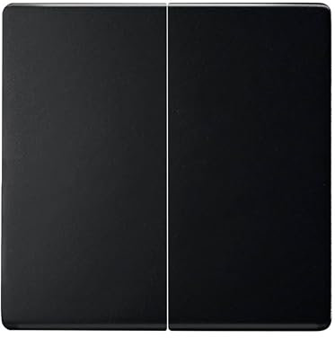 SIMON - Tecla Doble para Interruptor o Conmutador, Serie 82 Concept, Compatible con Series de Mecanismos 75, 31, 82 y 88, Fácil de Instalar, Efecto Mate Antihuellas, Color Negro