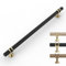 9BUILD 10 Pack Gold Black Cabinet Pulls - 192MM Hole Center Kitchen Cabinet Handles Knurled for Cupboard Drawer Handles UK0049