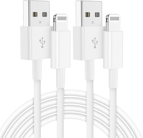 Cavo Lightning USB A 2m, [MFi Certified] 2 Pezzi Cavo iPhone, Lungo Carica Rapida Cavo Lightning per Apple, 2 Metri Cavo di Rapida Caricabatterie per iPhone 14 Pro Max/13 Mini/12/11/XR/XS/8 Plus/7/6/5