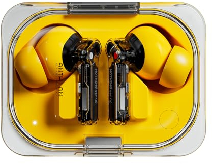 Nothing Ear (a) Kabellose Ohrhörer mit ChatGPT-Integration, 45 dB Hybrid-Ohrhörer mit Geräuschunterdrückung, 42,5 Stunden Spielzeit, kabellos, Bluetooth, Gelb