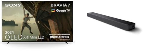 Sony BRAVIA 7 QLED (XR l Mini LED) 85 Zoll 4K HDR Google Smart TV (2024) HT-A3000 3.1 ch Dolby Atmos Soundbar für TV
