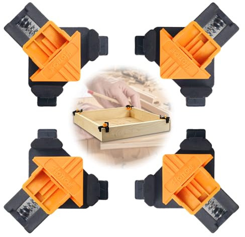 Hoteche 4er Set Eckspanner Winkelspanner – 90° Winkel, 10-22MM Klemmschaltung, aus Nylon & TPR, Robuste und Präzise Kantenbefestigung