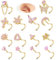Milacolato 14PièCes 20G Piercing Nez Or pour Femme Acier Inoxydable avec CZ en Forme de L et en Spirale Anneaux de Nez de Argent Coeur Papillons Clous de Nez Bijoux Piercing pour Femme Or S