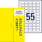 AVERY Zweckform P3464-100 Universal Etiketten (5.550 Klebeetiketten, 30x20mm auf A4, Papier, bedruckbare Produktetiketten, selbstklebende QR-Code-Etiketten, individuelle Aufkleber) 100 Blatt, weiß