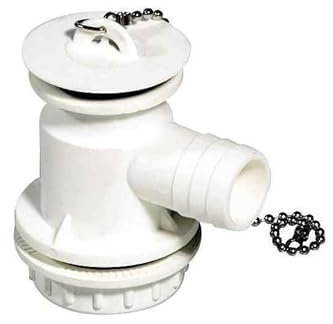 Bonde blanche avec siphon Ø30 mm pour camping-car et caravane