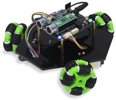Freenove Omni Wheel Car Kit for Raspberry Pi Pico 2 (Included), Dual Arm Cortex-M33 and Dual Hazard3 RISC-V Microcontroller, 3-Wheel and 4-Wheel Forms, Accelerometer Module, Compass Module