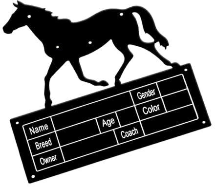 Oshhni Namensschild für, Pferdestallschild, 25,9 X 27,9 cm, Namensschild für Pferde, Pferd