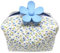 Aikeis Trousse de toilette matelassée, trousse de toilette élégante à fleurs, matière en coton doux, trousse de toilette portable élégante, pinceaux de maquillage et trousse de maquillage pour outils