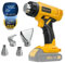 Pistola ad aria calda senza fili per Dewalt 18 V agli ioni di litio, 400 W 1022 ℉ (550 ℃) con protezione da sovraccarico, 4 ugelli per saldare, fai da te, piegatura tubi (senza batteria)