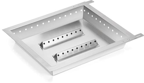 onlyfire Bandeja de Carbón de Acero Inoxidable, Barbacoa Cesta de Carbón para Barbacoa de Gas Weber, Longitud Ajustable de 44,5 a 48 cm, Bandeja de Carbón para Spirit ll 210, Spirit ll E-310