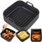 cake collarAir Fryer Silicone Pot, 8Inch Thick Reusable Liners, Square Baking Basket/Pan for Air fryer, Accessories for Uten, COSORI, NINJA, TOWER, Instant Air Fryer & Oven(Black)