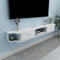 AITEKODVG Meuble TV Flottant Meuble TV Mural en Bois Moderne avec 5 étagères de Rangement Composant de Meuble TV Flottant avec Gestion des câbles Hello