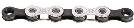 KMC 12 Speed eBike Chain, 128 Link, Black/Silver