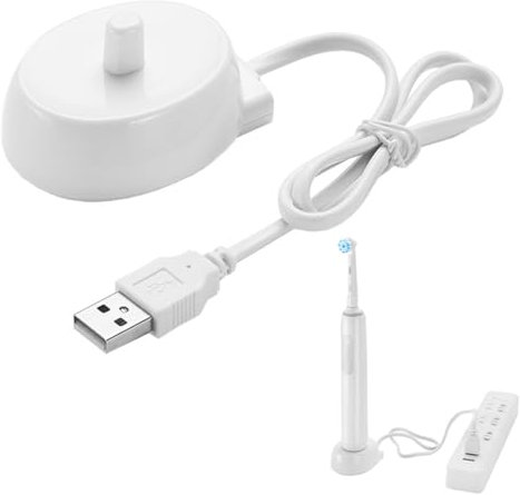 NHQZ USB Elektrische Zahnbürste Ladegerät für Braun Oral-B Type 3757 Ladestation, Wasserdichtes Zahnbürste Ladekabel für Oral-B Pro Smart Genius Serie 3000 8900 9900 Tragbares Ladegerät(1PCS)