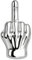 Pins Doigt d'Honneur | Cadeau Doigt d Honneur 3D Original | Pin's Rock | Broche Costume Homme | Cadeau Insolite Broches pour Femme Rebel Chic | Accessoire Mode Sac a Dos | French Pin Argenté