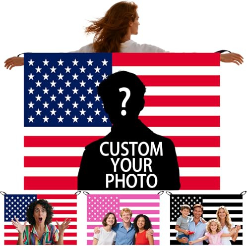 Umhang mit amerikanischer Flagge, mit Ihrem Foto, tragbares USA-Flaggen-Kostüm-Outfit