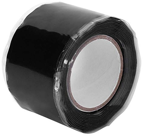 RASTKY Ruban en Silicone Haute Température 2 Pièces 0,5 Mm X 25 Mm X 1,5 M Ruban Auto-adhésif Noir de Montage Robuste Alimentation, Aérospatiale, Construction Souterraine